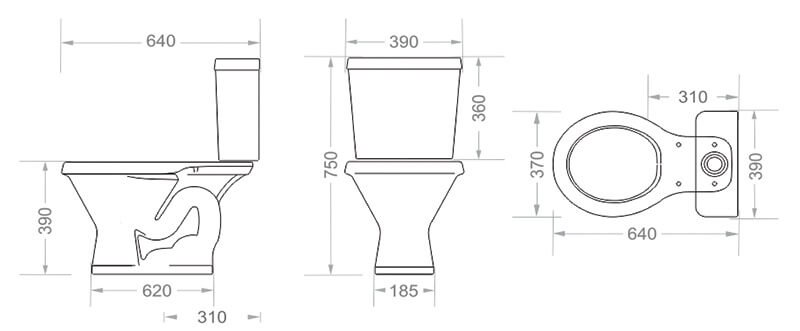 VASO SANITARIO C/ CAIXA ACOPLADA SANTA MARINA LIBERTY