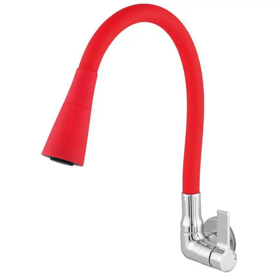 TORNEIRA PARA COZINHA DE PAREDE COLOR DUO RED - CÓD. 6419 - METAIS LEÃO