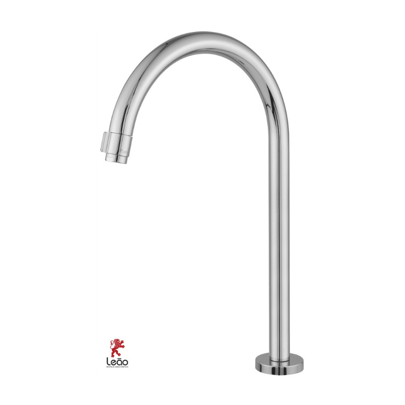 TORNEIRA DE MESA ALTA PARA LAVATÓRIO LINHA UNA CÓD 8380 - METAIS LEÃO