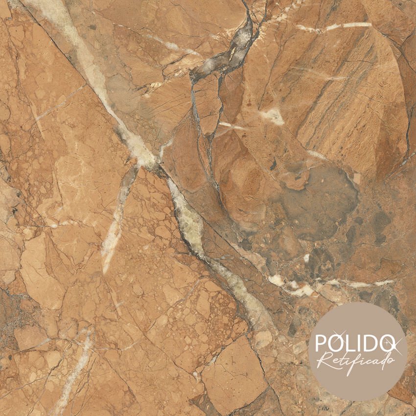 PISO SEMIGRES POLIDO 66X66 CAMPARI - CERAMICA FORMIGRES CX 2,18 M²