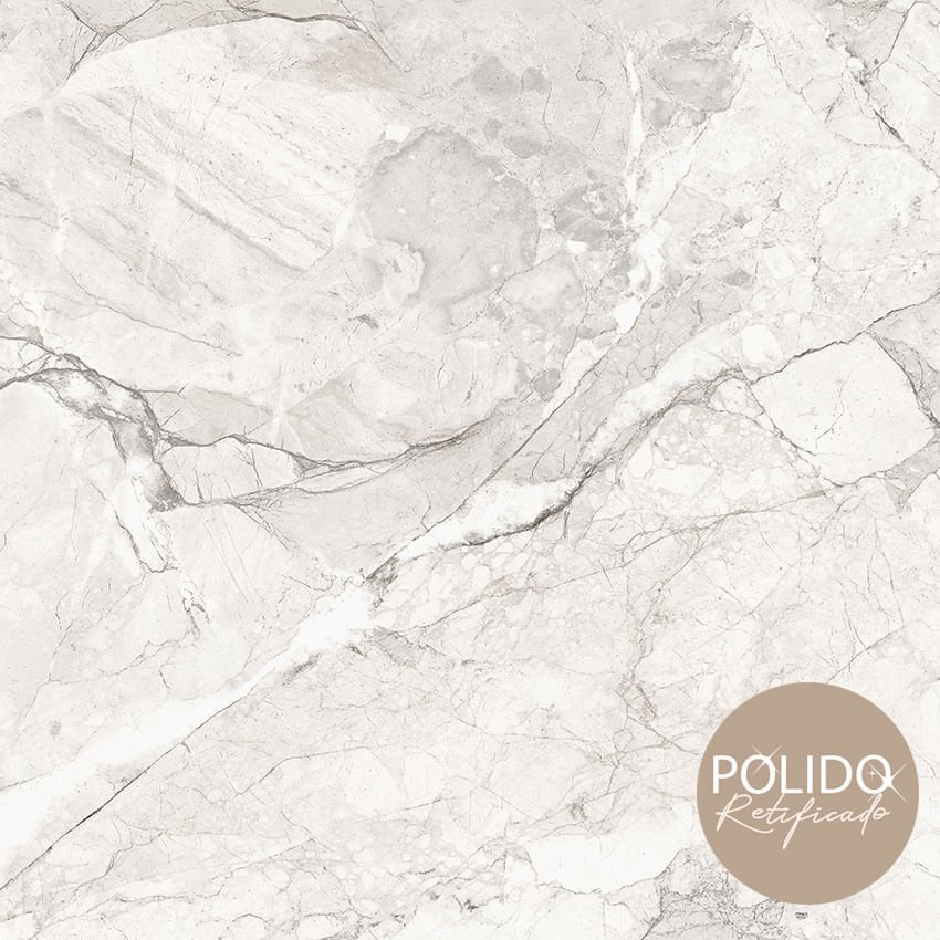 PISO SEMIGRES POLIDO 66X66 LUMINI CREAMICA FORMIGRES - CX 2,18 M²