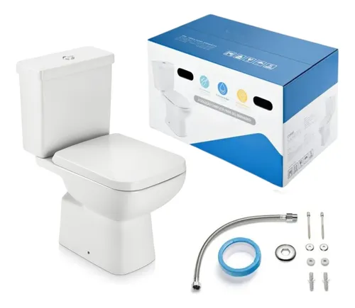 KIT VASO SANITARIO COM CAIXA ACOPLADA EL MISTI BRANCO ICASA