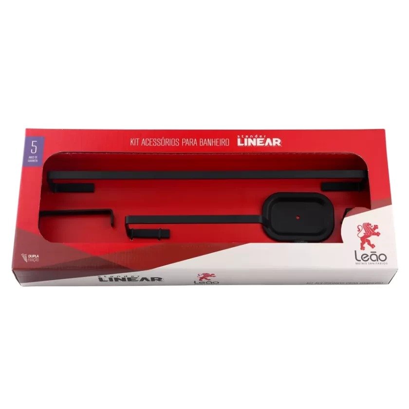 KIT 5 PEÇAS STANDER LINEAR AL PRETO – CÓD 1249 – METAIS LEÃO